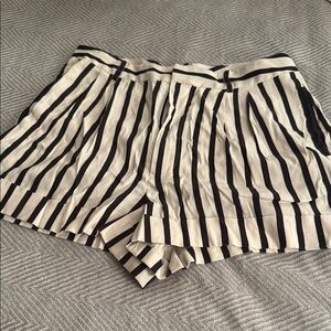 Alice + Olivia Black and White High Waist Shorts